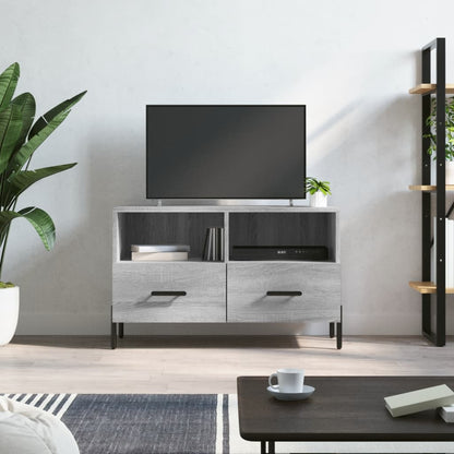 Mobile Porta TV Grigio Sonoma 80x36x50 cm in Legno Multistrato - homemem39