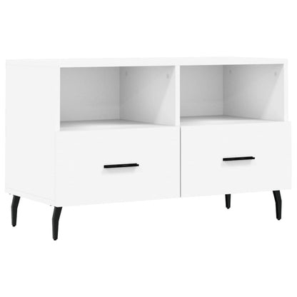 Mobile Porta TV Bianco 80x36x50 cm in Legno Multistrato - homemem39