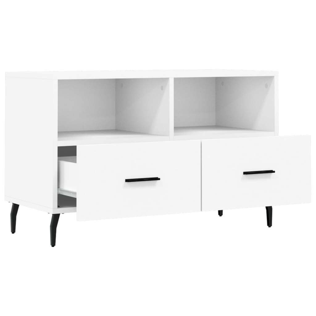 Mobile Porta TV Bianco 80x36x50 cm in Legno Multistrato - homemem39