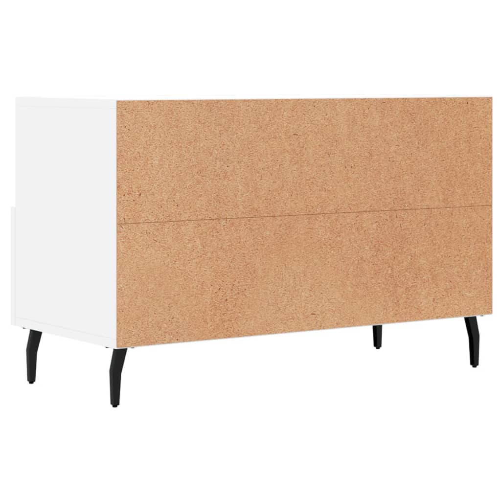 Mobile Porta TV Bianco 80x36x50 cm in Legno Multistrato - homemem39