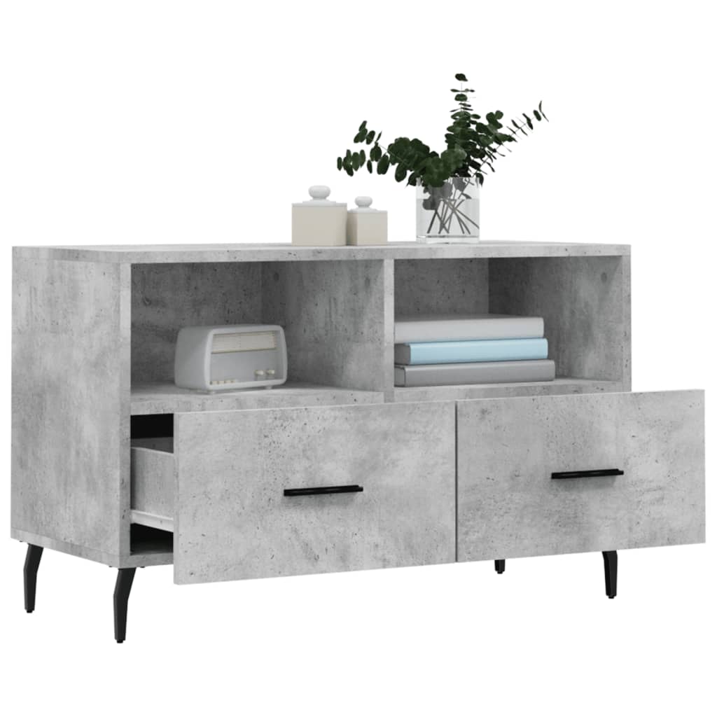 Mobile per TV Grigio Cemento 80x36x50 cm Legno Multistrato - homemem39