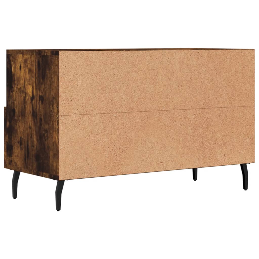 Mobile Porta TV Rovere Fumo 80x36x50 cm in Legno Multistrato - homemem39