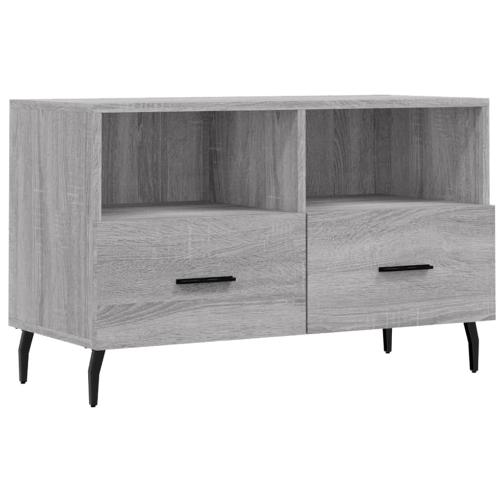 Mobile Porta TV Grigio Sonoma 80x36x50 cm in Legno Multistrato - homemem39