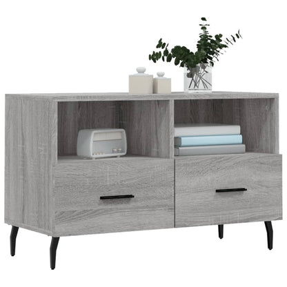 Mobile Porta TV Grigio Sonoma 80x36x50 cm in Legno Multistrato - homemem39