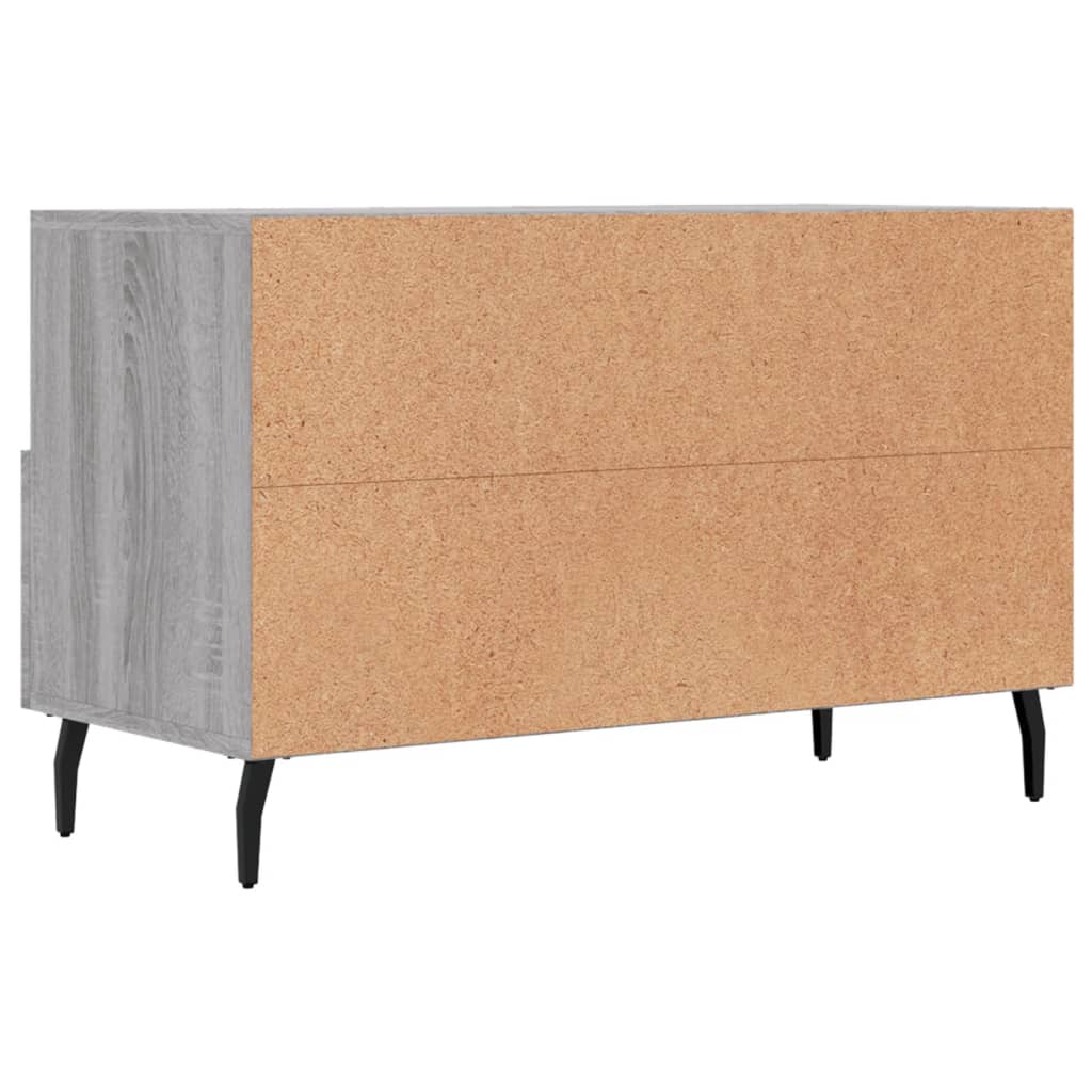 Mobile Porta TV Grigio Sonoma 80x36x50 cm in Legno Multistrato - homemem39