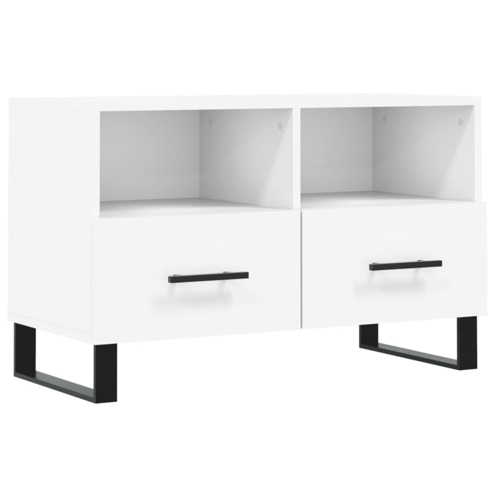 Mobile Porta TV Bianco 80x36x50 cm in Legno Multistrato - homemem39