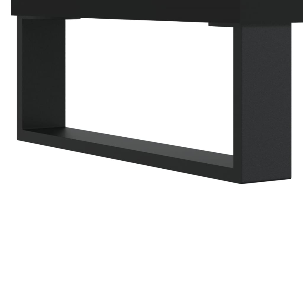 Mobile Porta TV Nero 80x36x50 cm in Legno Multistrato - homemem39