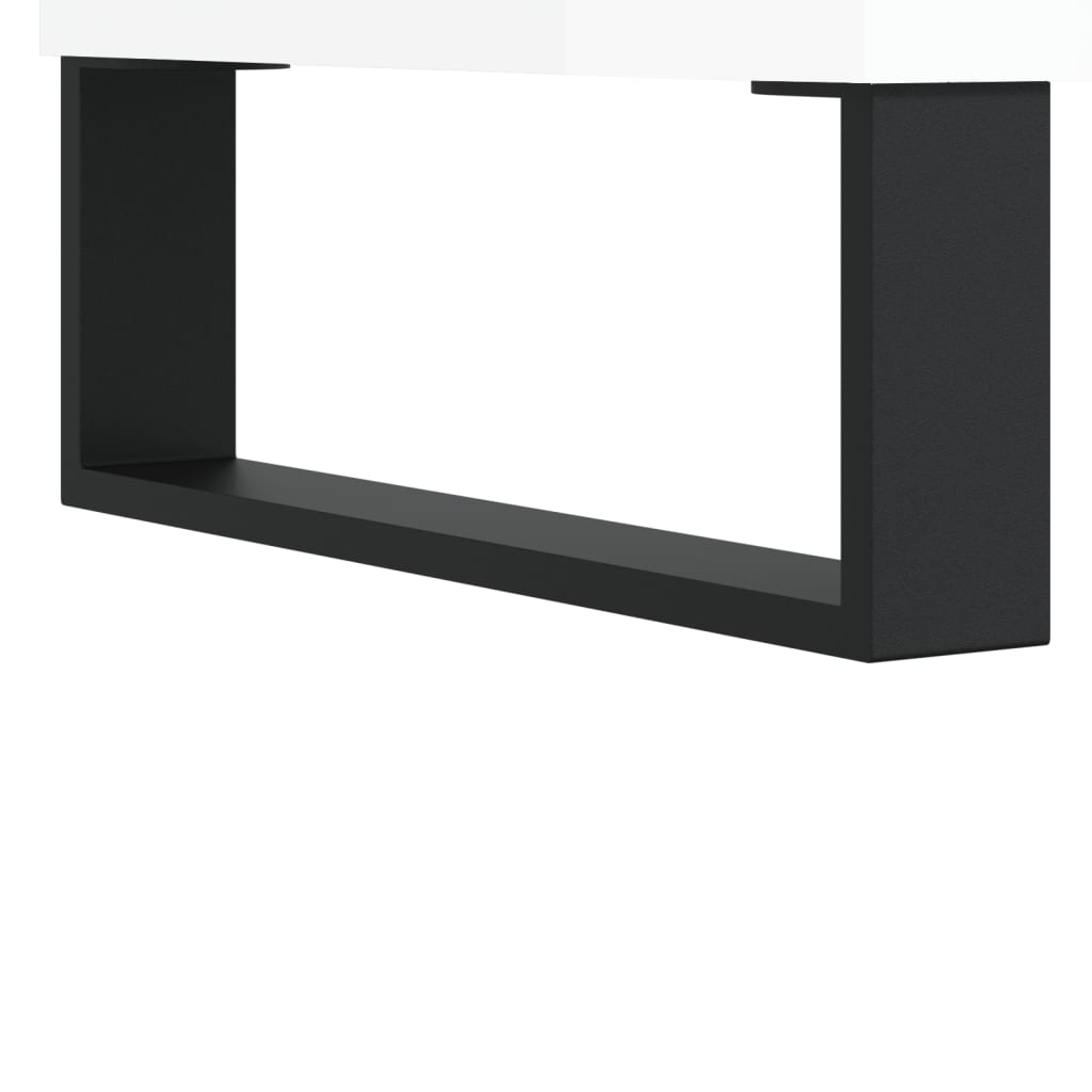 Mobile Porta TV Bianco Lucido 80x36x50 cm in Legno Multistrato - homemem39