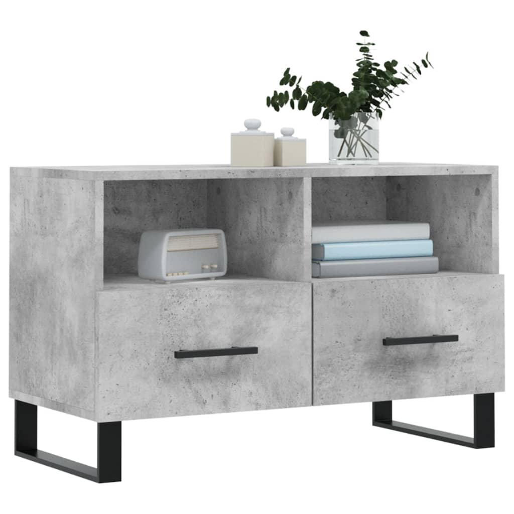 Mobile per TV Grigio Cemento 80x36x50 cm Legno Multistrato - homemem39