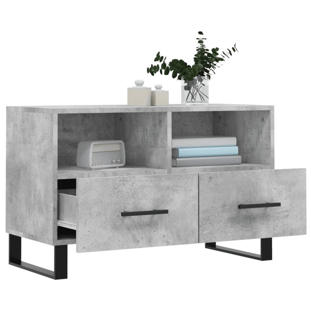 Mobile per TV Grigio Cemento 80x36x50 cm Legno Multistrato - homemem39