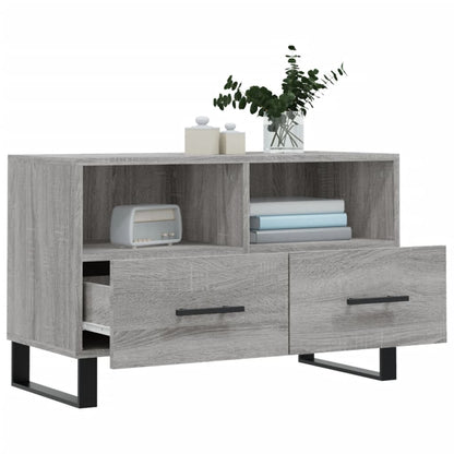 Mobile Porta TV Grigio Sonoma 80x36x50 cm in Legno Multistrato - homemem39