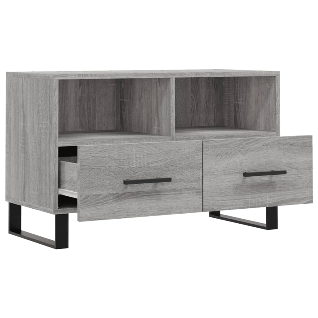 Mobile Porta TV Grigio Sonoma 80x36x50 cm in Legno Multistrato - homemem39