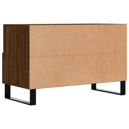 Mobile Porta TV Rovere Marrone 80x36x50 cm in Legno Multistrato - homemem39