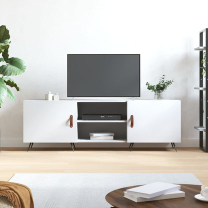 Mobile Porta TV Bianco 150x30x50 cm in Legno Multistrato - homemem39