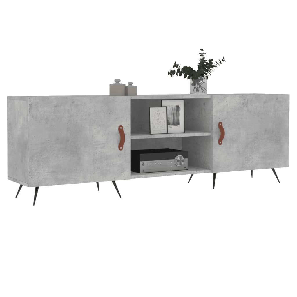 Mobile Porta TV Grigio Cemento 150x30x50cm in Legno Multistrato - homemem39