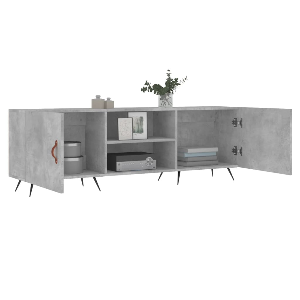 Mobile Porta TV Grigio Cemento 150x30x50cm in Legno Multistrato - homemem39