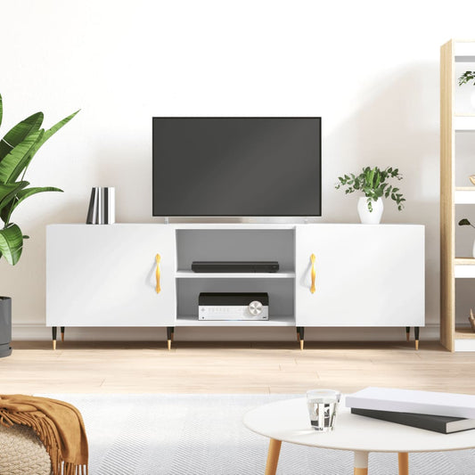 Mobile Porta TV Bianco 150x30x50 cm in Legno Multistrato - homemem39