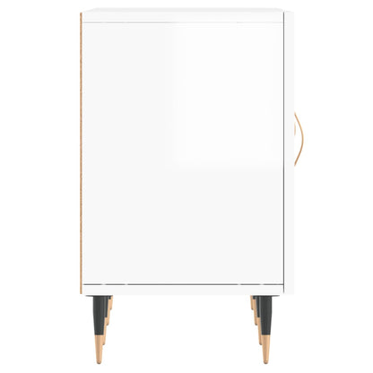 Mobile Porta TV Bianco Lucido 150x30x50 cm in Legno Multistrato - homemem39