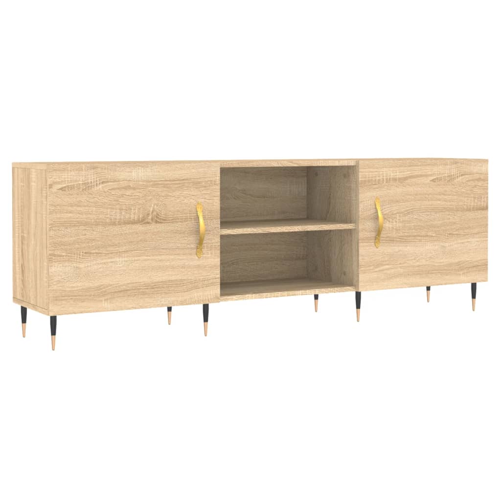 Mobile Porta TV Rovere Sonoma 150x30x50 cm in Legno Multistrato - homemem39