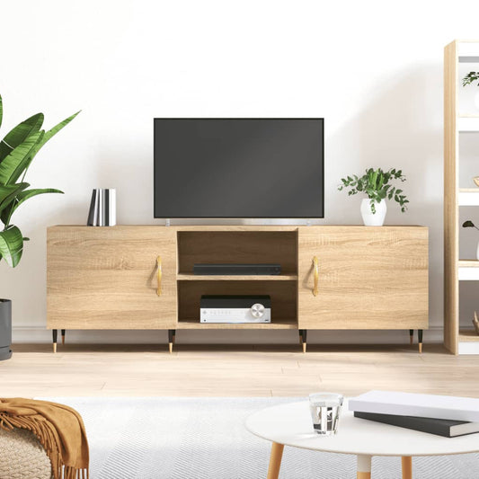 Mobile Porta TV Rovere Sonoma 150x30x50 cm in Legno Multistrato - homemem39