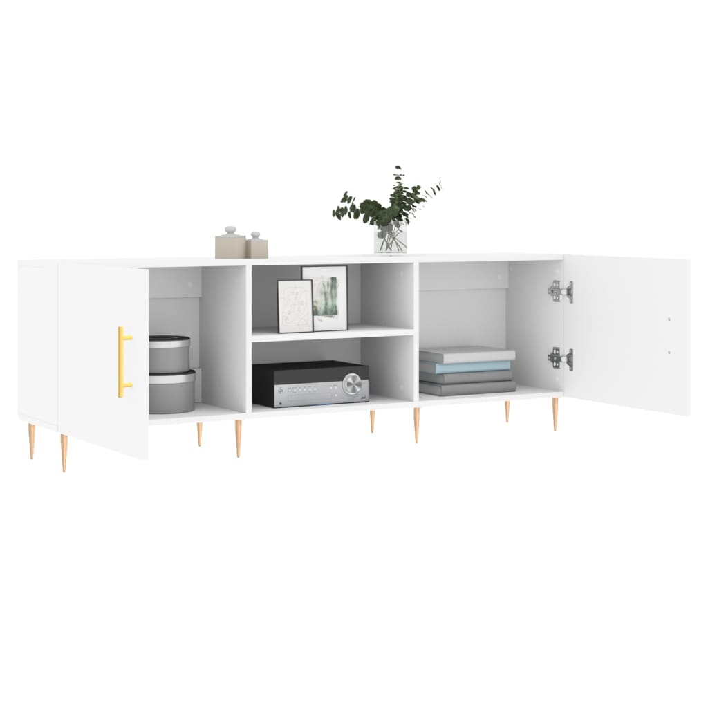 Mobile Porta TV Bianco 150x30x50 cm in Legno Multistrato - homemem39