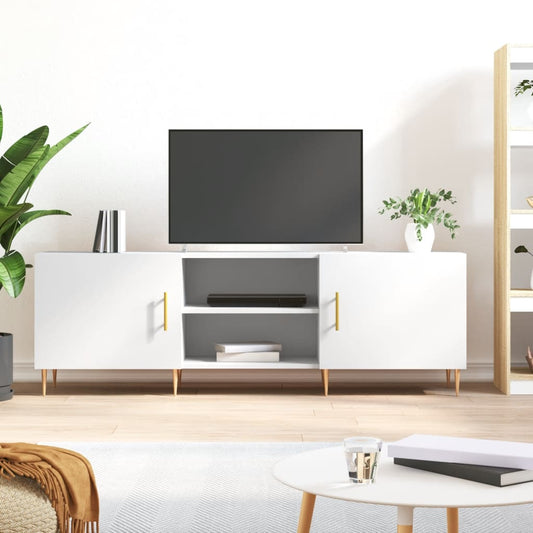 Mobile Porta TV Bianco 150x30x50 cm in Legno Multistrato - homemem39