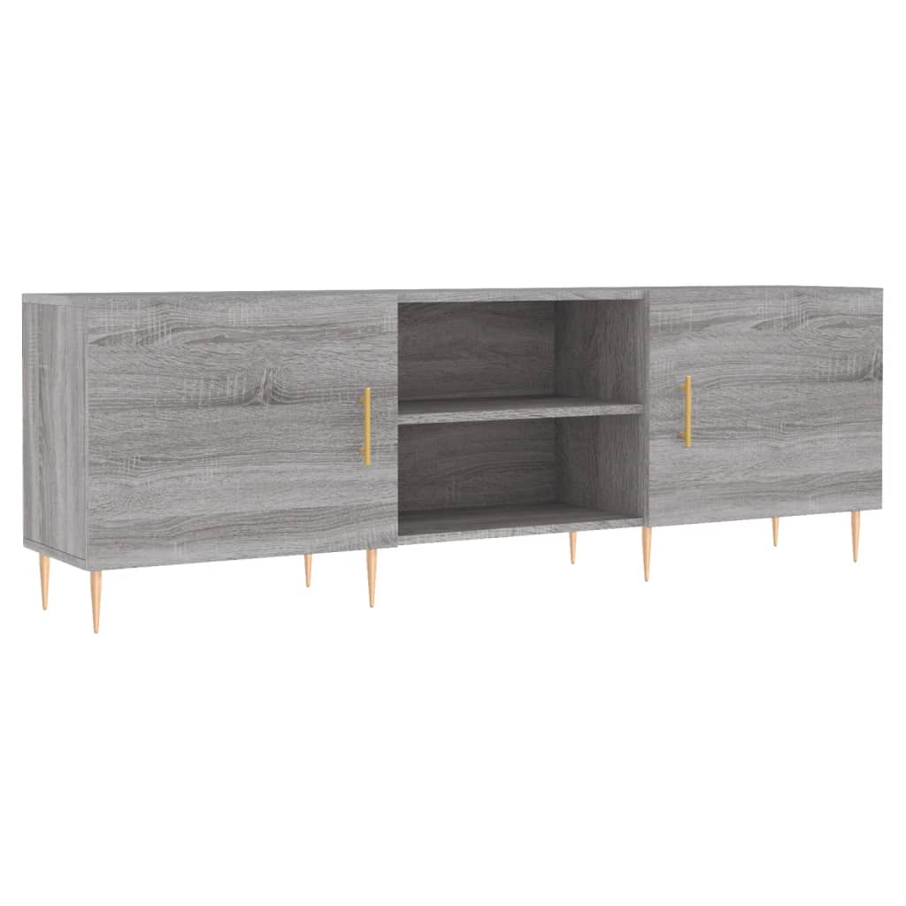 Mobile Porta TV Grigio Sonoma 150x30x50 cm in Legno Multistrato - homemem39