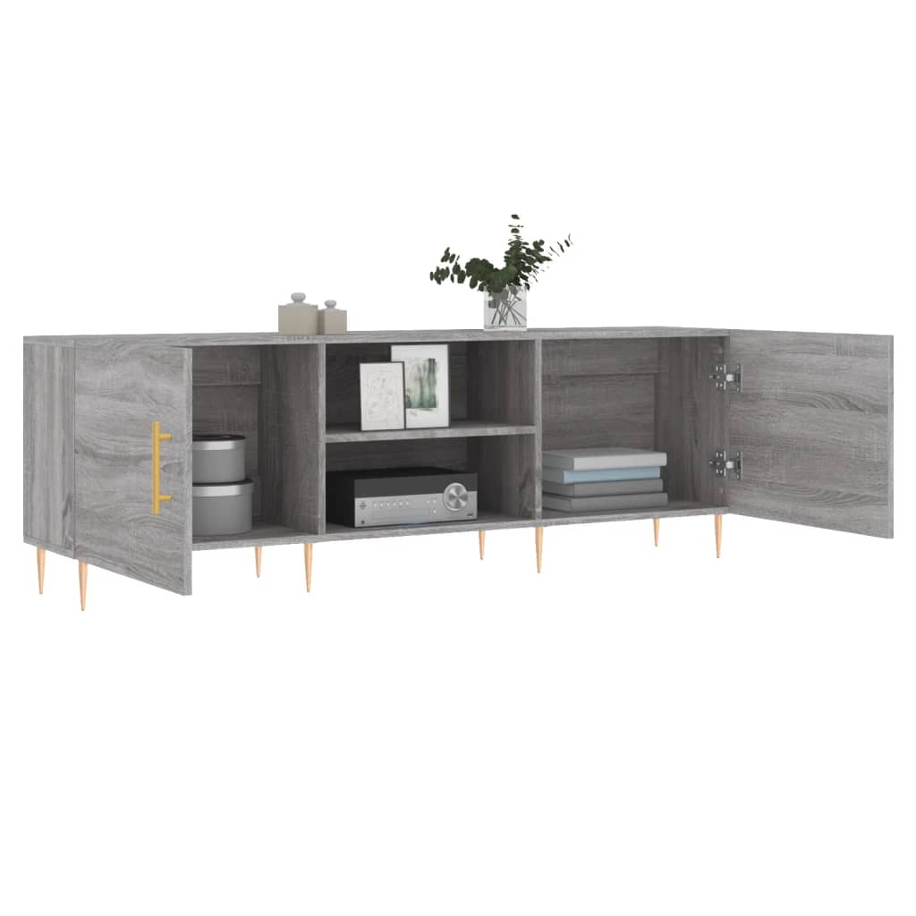 Mobile Porta TV Grigio Sonoma 150x30x50 cm in Legno Multistrato - homemem39