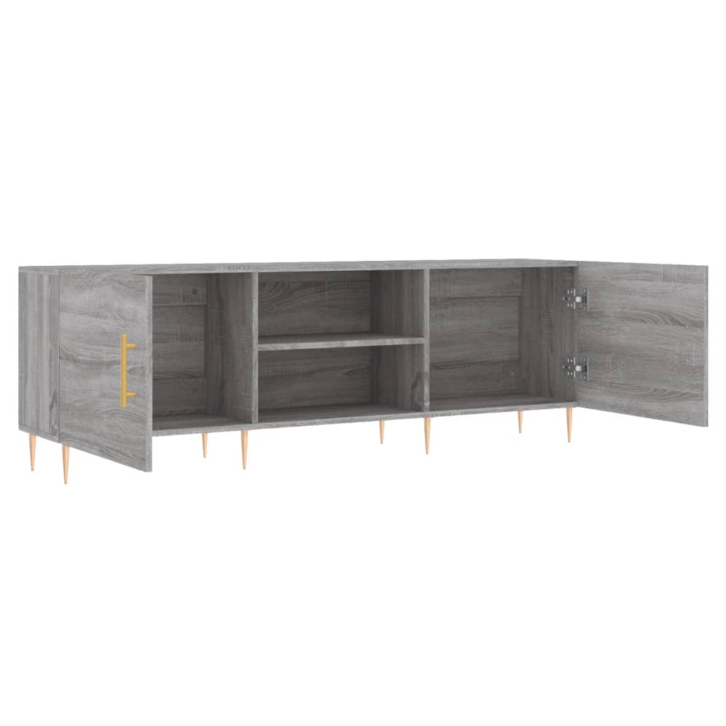 Mobile Porta TV Grigio Sonoma 150x30x50 cm in Legno Multistrato - homemem39