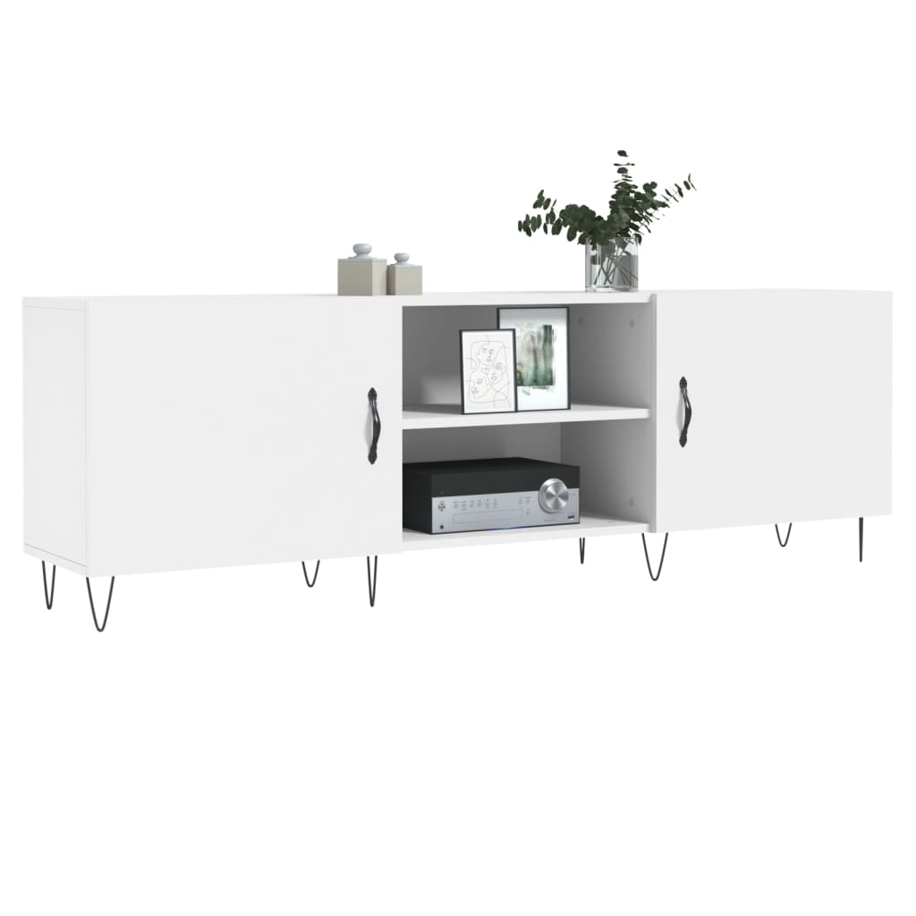 Mobile Porta TV Bianco 150x30x50 cm in Legno Multistrato - homemem39