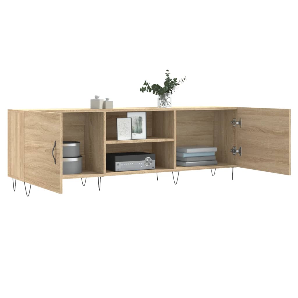 Mobile Porta TV Rovere Sonoma 150x30x50 cm in Legno Multistrato - homemem39