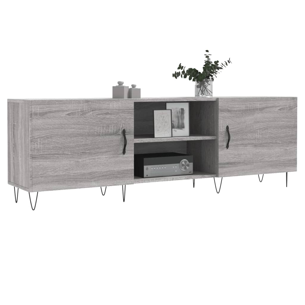 Mobile Porta TV Grigio Sonoma 150x30x50 cm in Legno Multistrato - homemem39