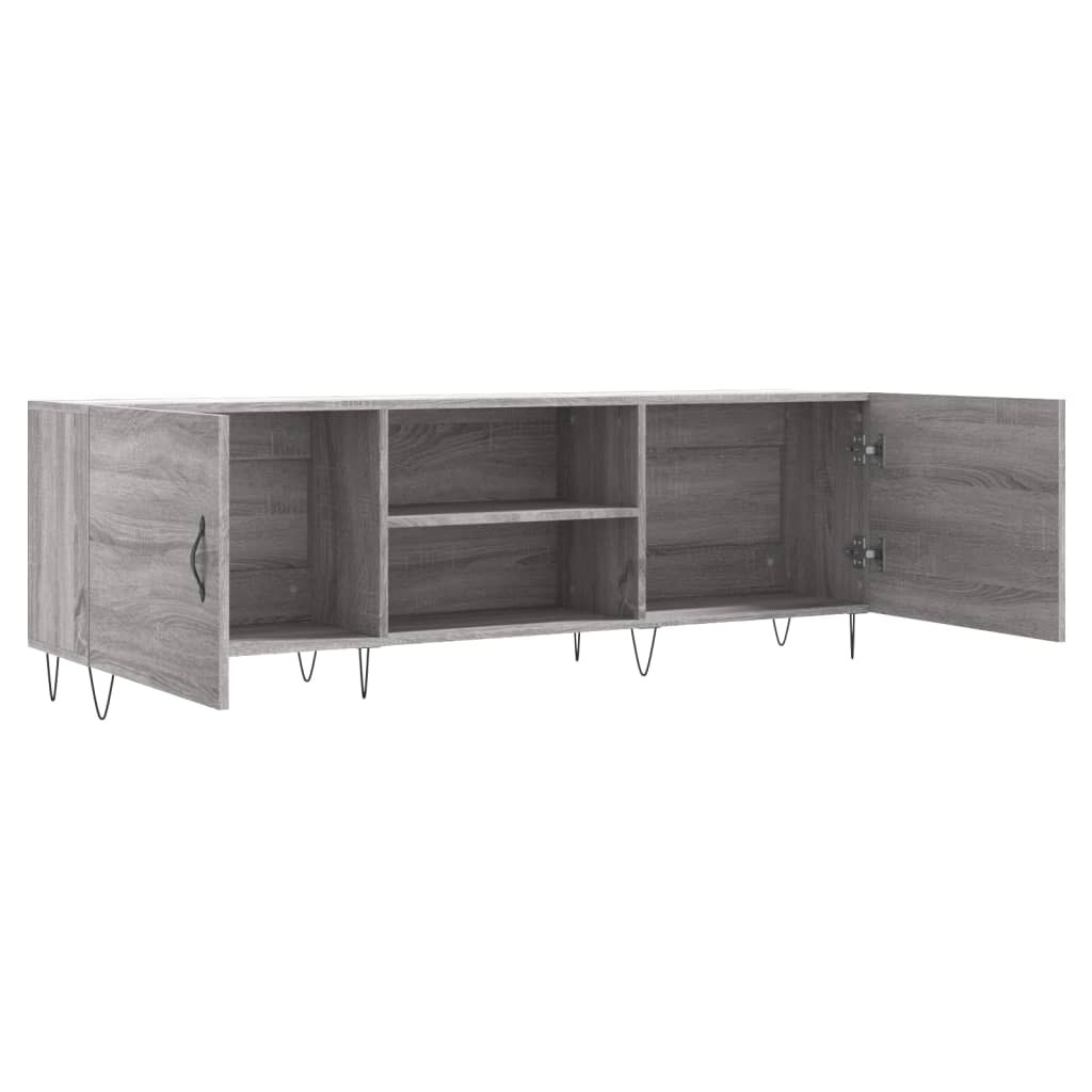 Mobile Porta TV Grigio Sonoma 150x30x50 cm in Legno Multistrato - homemem39