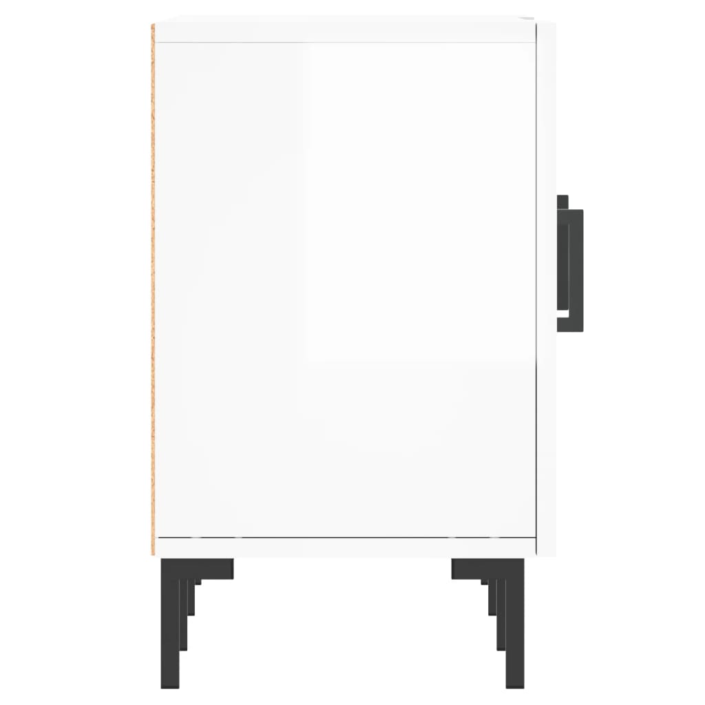 Mobile Porta TV Bianco Lucido 150x30x50 cm in Legno Multistrato - homemem39