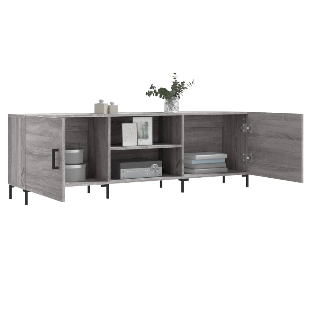 Mobile Porta TV Grigio Sonoma 150x30x50 cm in Legno Multistrato - homemem39