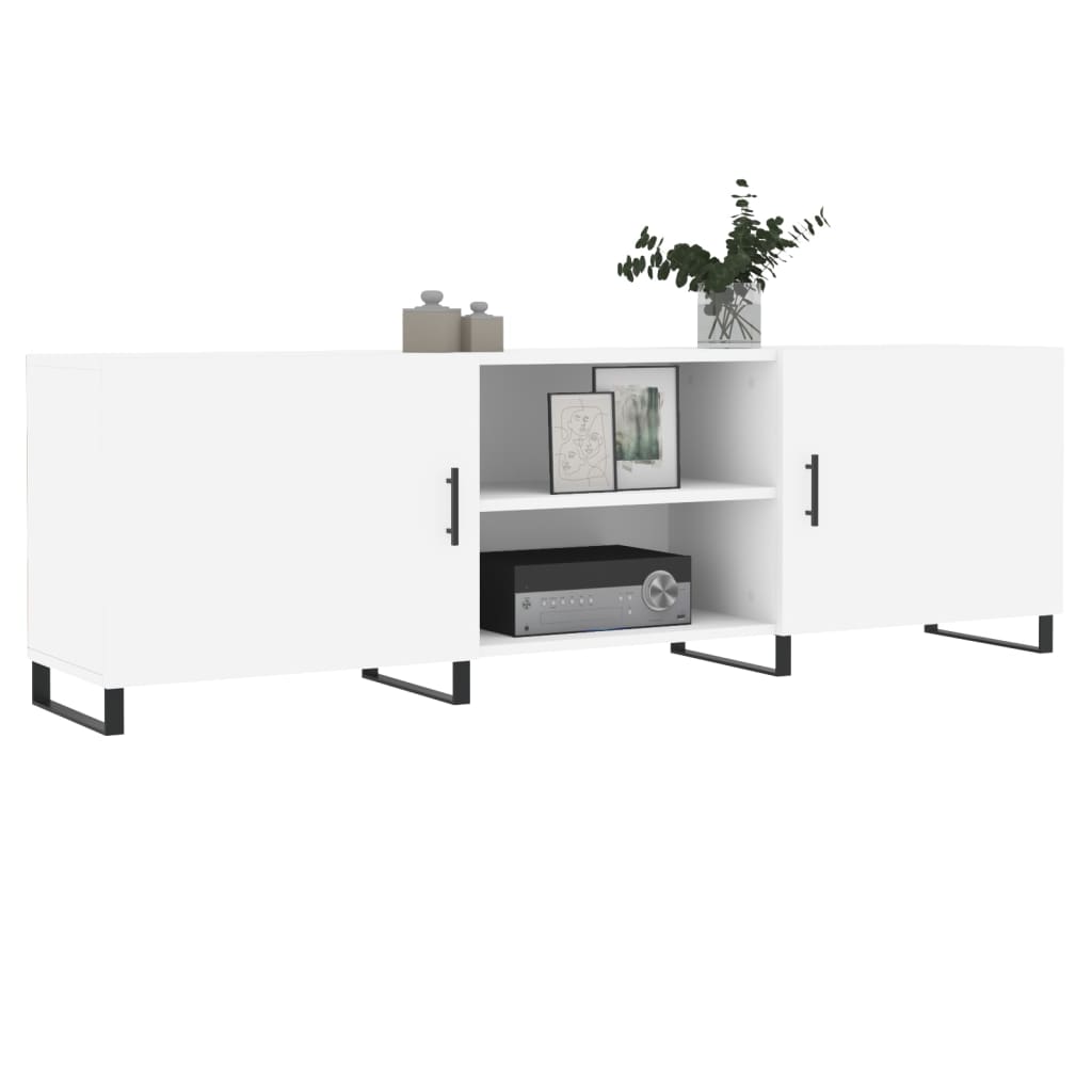 Mobile Porta TV Bianco 150x30x50 cm in Legno Multistrato - homemem39