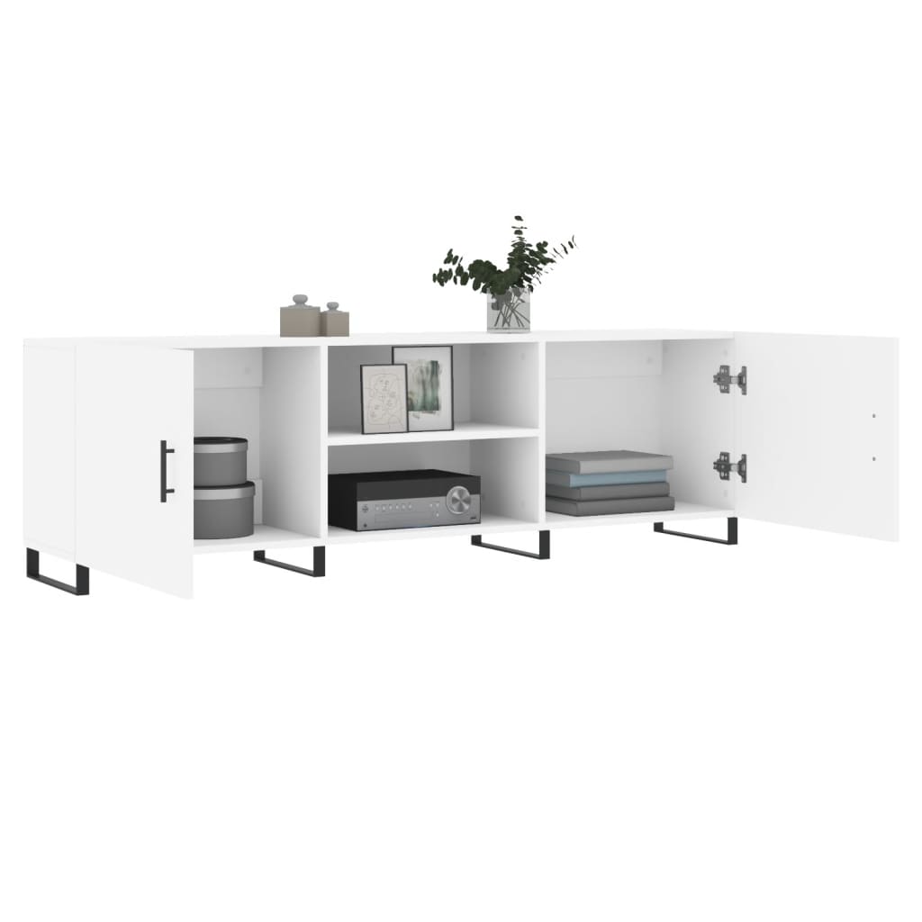 Mobile Porta TV Bianco 150x30x50 cm in Legno Multistrato - homemem39