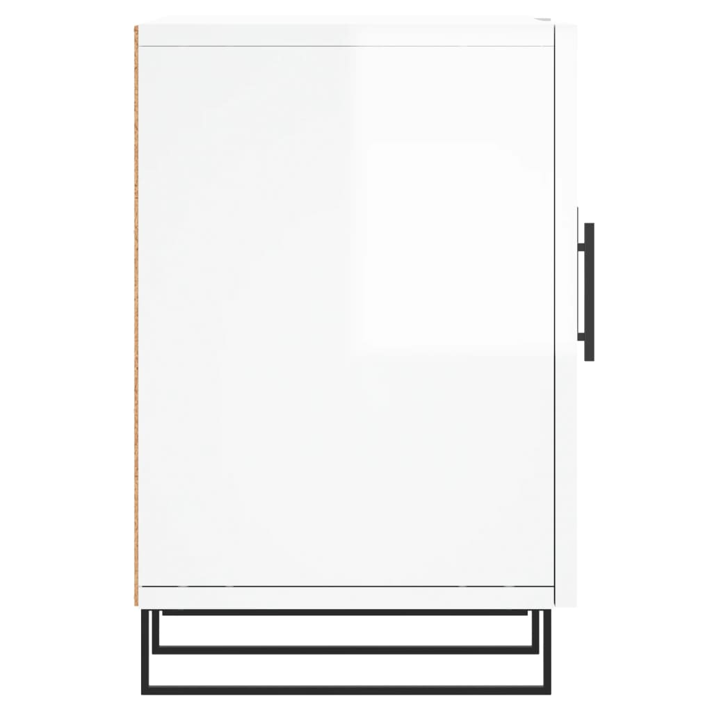 Mobile Porta TV Bianco Lucido 150x30x50 cm in Legno Multistrato - homemem39