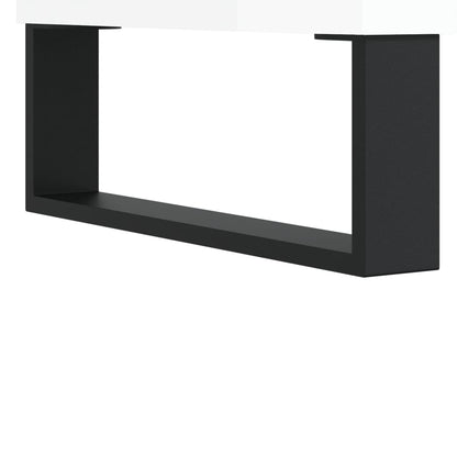 Mobile Porta TV Bianco Lucido 150x30x50 cm in Legno Multistrato - homemem39