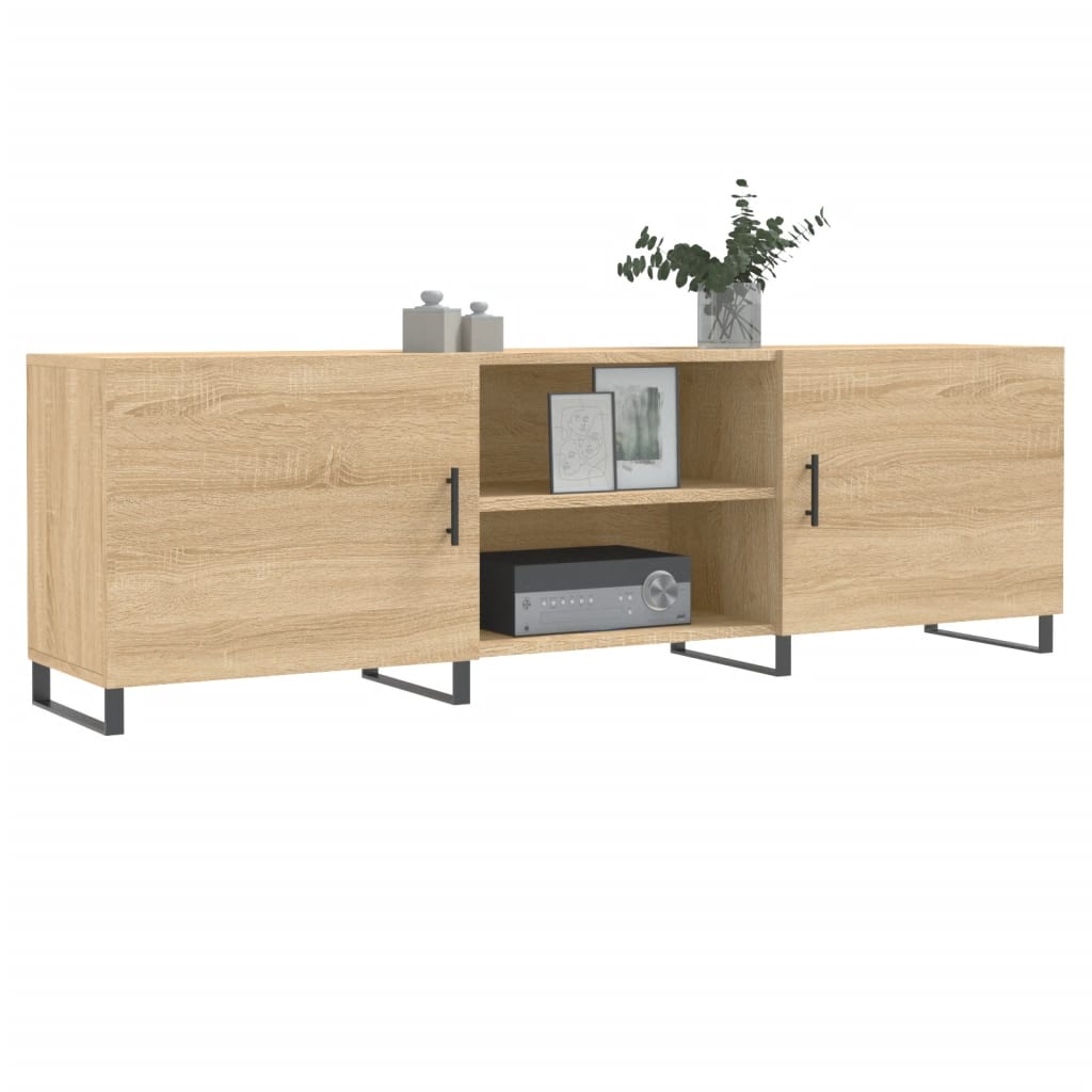 Mobile Porta TV Rovere Sonoma 150x30x50 cm in Legno Multistrato - homemem39