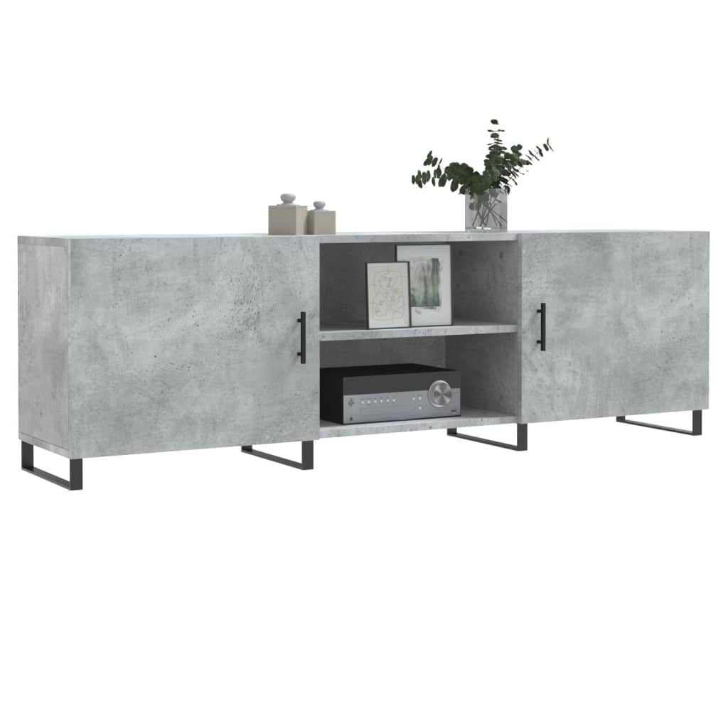 Mobile Porta TV Grigio Cemento 150x30x50cm in Legno Multistrato - homemem39