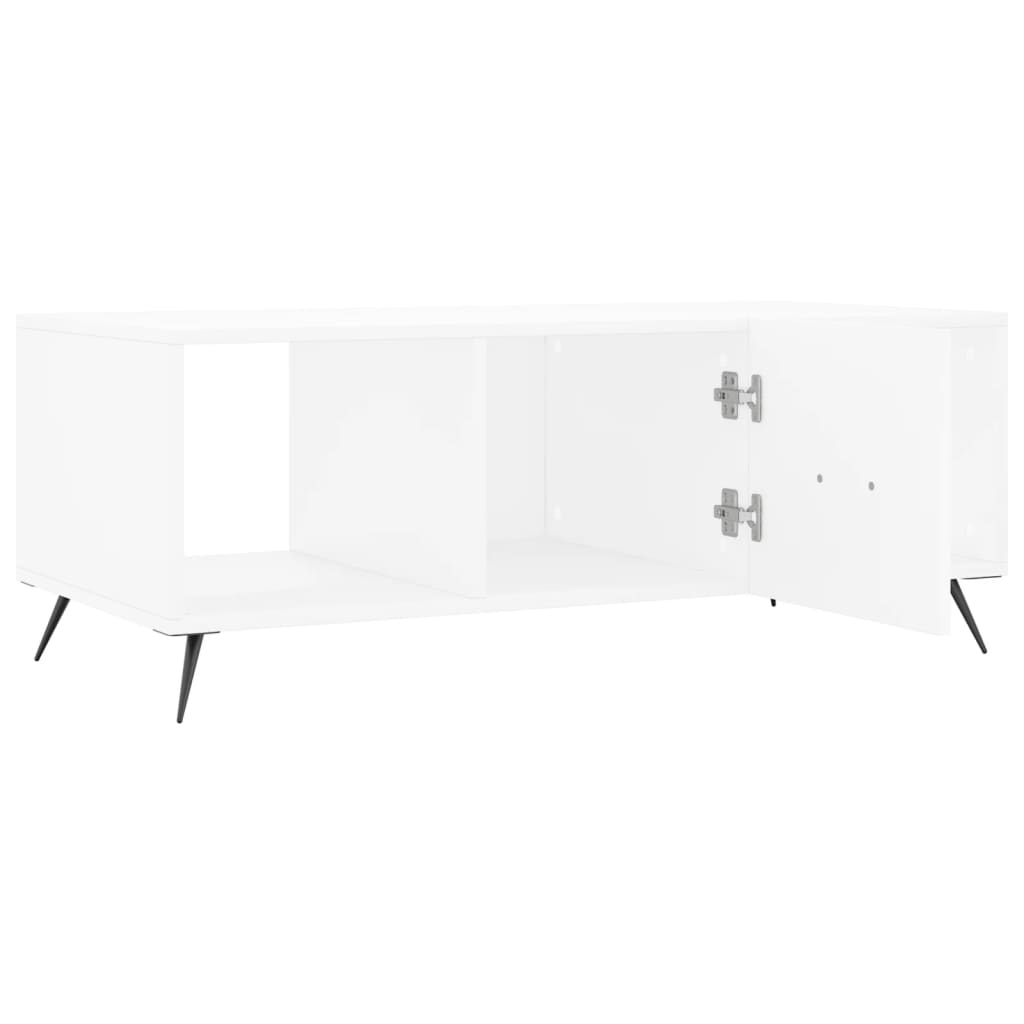 Tavolino da Salotto Bianco 102x50x40 cm in Legno Multistrato - homemem39