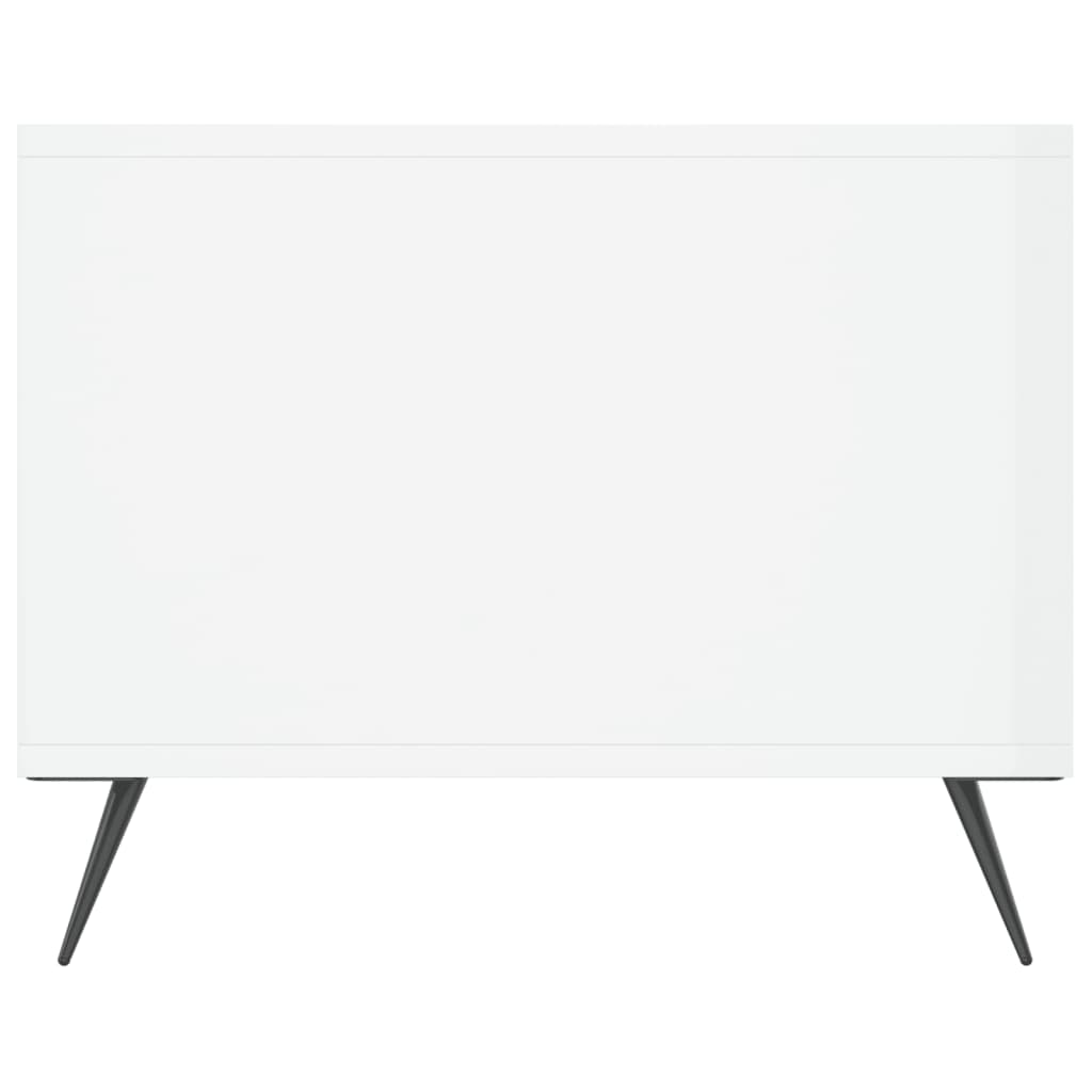 Tavolino da Salotto Bianco Lucido 102x50x40cm Legno Multistrato - homemem39