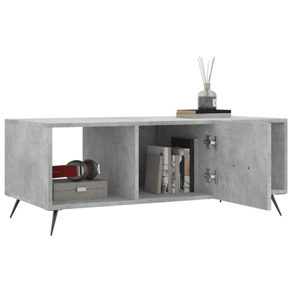 Tavolino Salotto Grigio Cemento 102x50x40 cm Legno Multistrato - homemem39