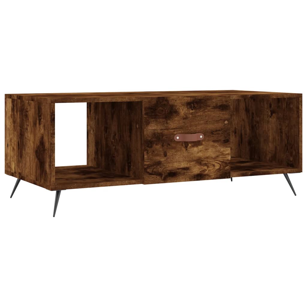 Tavolino da Salotto Rovere Fumo 102x50x40 cm Legno Multistrato - homemem39