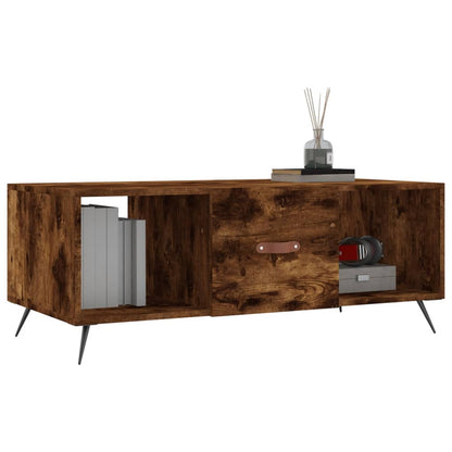 Tavolino da Salotto Rovere Fumo 102x50x40 cm Legno Multistrato - homemem39