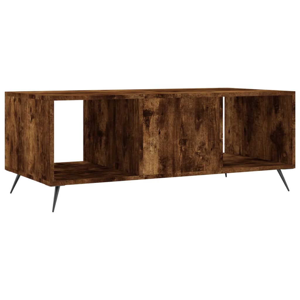 Tavolino da Salotto Rovere Fumo 102x50x40 cm Legno Multistrato - homemem39