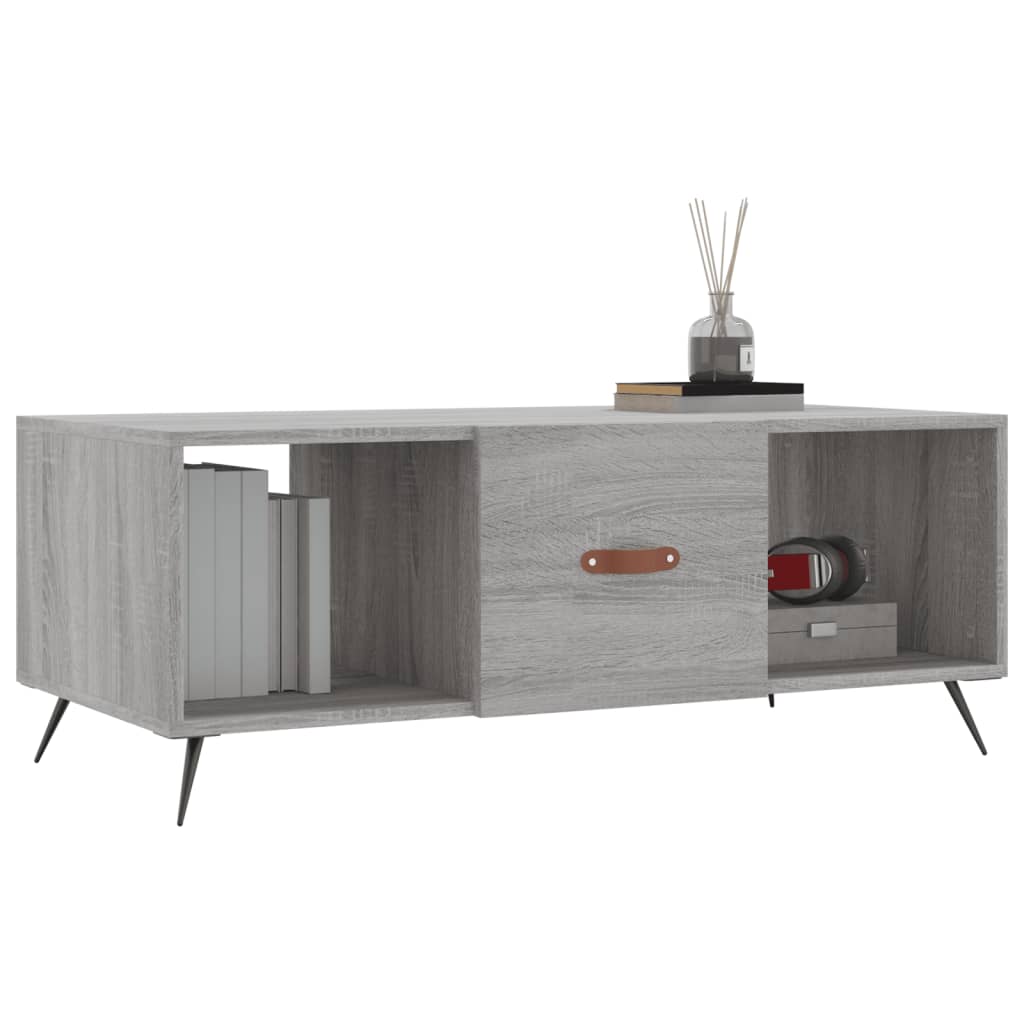 Tavolino da Salotto Grigio Sonoma 102x50x40cm Legno Multistrato - homemem39