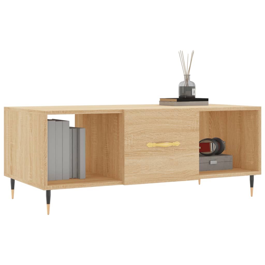 Tavolino da Salotto Rovere Sonoma 102x50x40cm Legno Multistrato - homemem39