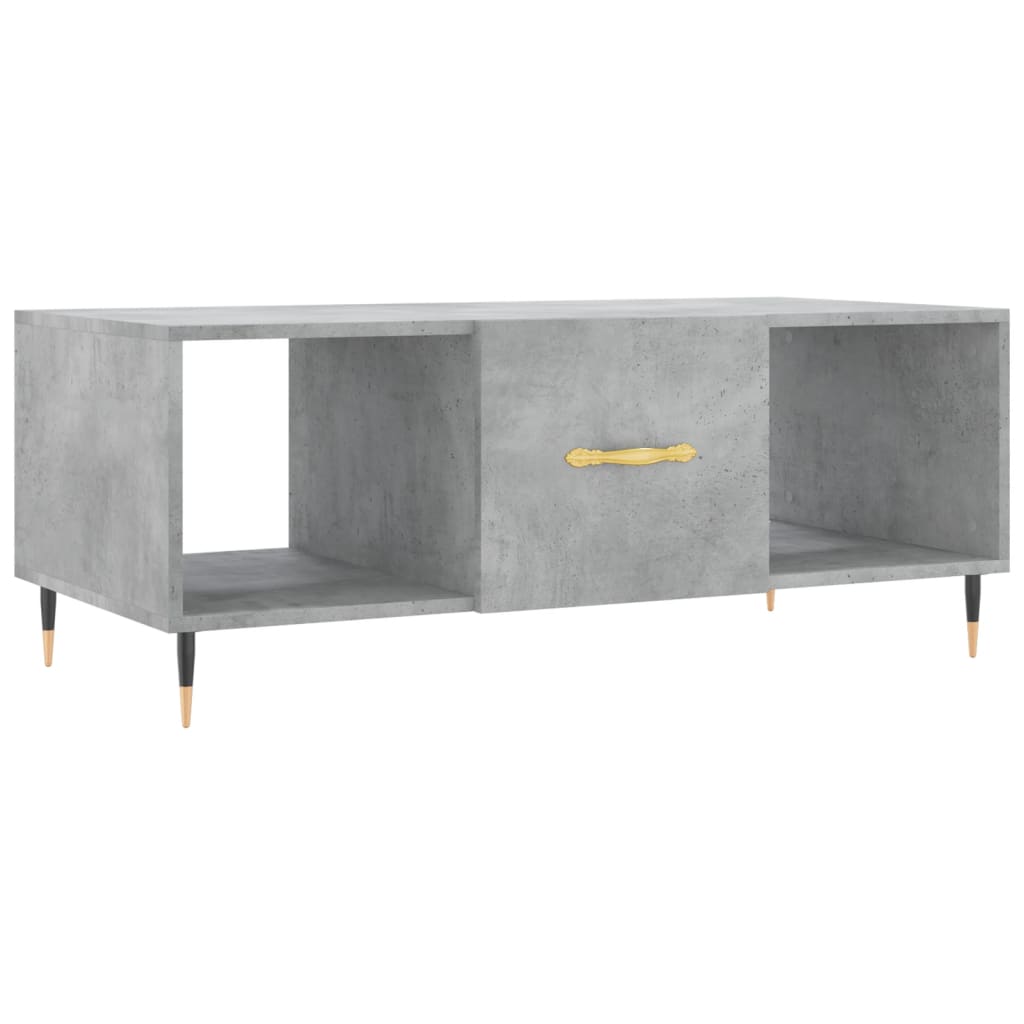 Tavolino Salotto Grigio Cemento 102x50x40 cm Legno Multistrato - homemem39